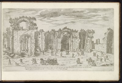 Thermen van Diocletianus te Rome door Etienne Duperac