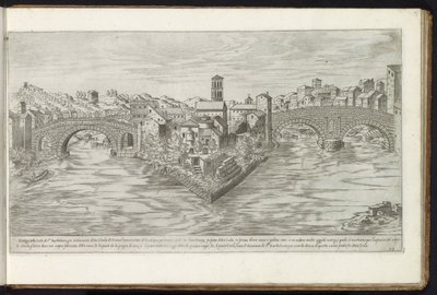 Tibereiland te Rome door Etienne Duperac