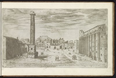 Zuil van Antoninus Pius te Rome door Etienne Duperac