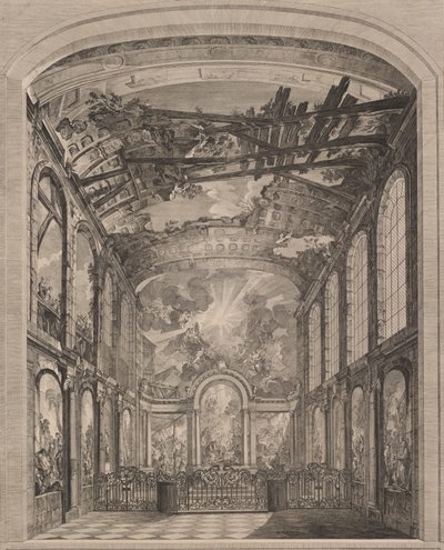 Interieur van de Enfants Trouvés, 1759 door Etienne Fessard