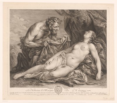 Jupiter en Antiope door Etienne Fessard