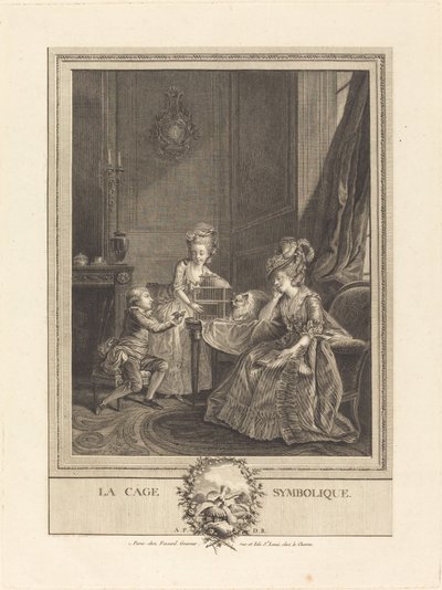 De Symbolische Kooi door Etienne Fessard after Charles Lepeintre