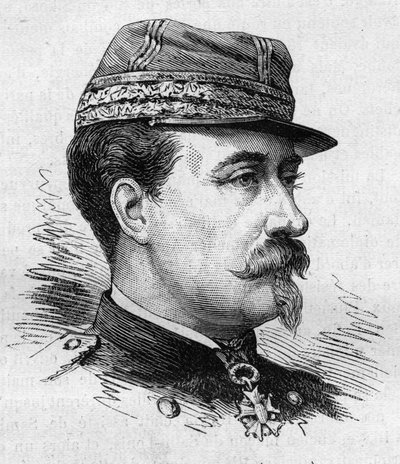 Door generaal Jean Baptiste Marie Edouard Campenon (1819-1890), Franse soldaat en politicus. Gravure door Bocour in 