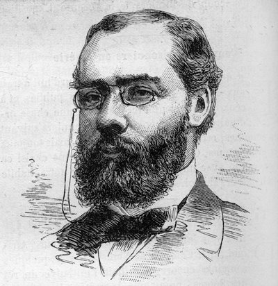 Portret van Maurice Rouvier (1842-1911), Franse advocaat, bankier, journalist en politicus. Gravure door Bocour in 