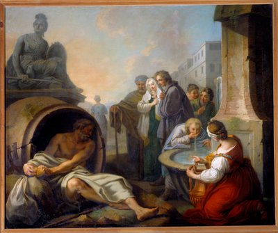 Diogene breekt zijn beker door Étienne Jeaurat