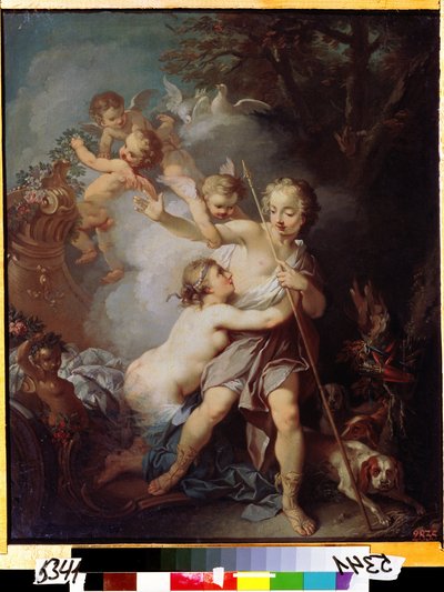 Venus en Adonis door Étienne Jeaurat