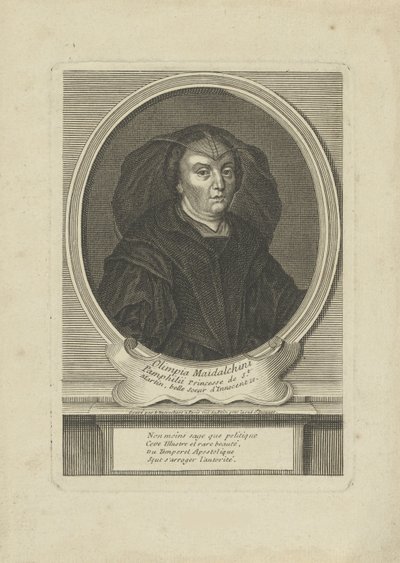 Portret van Olimpia Maidalchini Pamphilj door Etienne Jehandier Desrochers