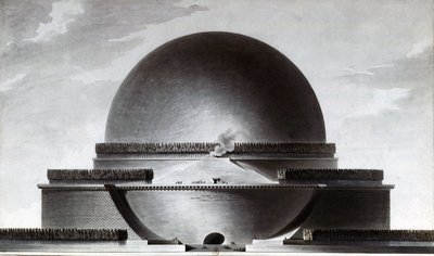 Newton Cenotaaf door Etienne Louis Boullee