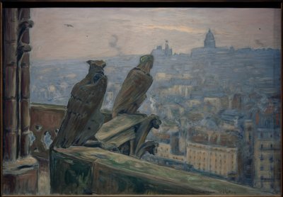 Parijs gezien vanaf de Notre-Dame door Etienne Moreau Nelaton