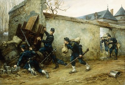 Een Verrassingsaanval, 1888 door Etienne Prosper Berne Bellecour