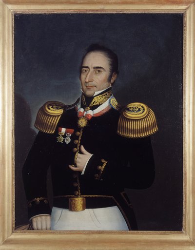 Portret van Andre Hipolito Bouchard, deelnemer aan de Revolutie van Buenos Aires op 25 mei 1810, door Etienne Prosper Berne-Bellecour (1838 - 1910) door Etienne Prosper Berne Bellecour