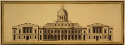Ontwerp voor het Amerikaanse Capitool, 1793 door Etienne Sulpice Hallet
