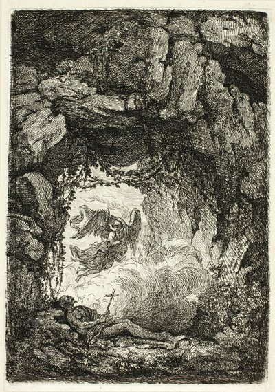 De dood van St. Jerome door Etienne de Lavallee Poussin
