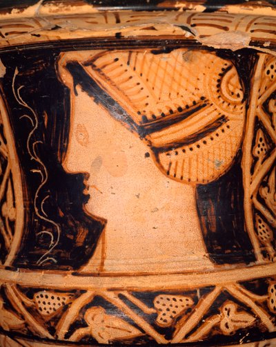 Detail (kelkvormige krater uit Spina (Emilia Romagna). Etruskische beschaving, 4e eeuw v.Chr.) door Etruscan