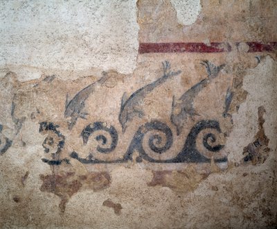 Detail van fresco uit het Bruschi-graf door Etruscan