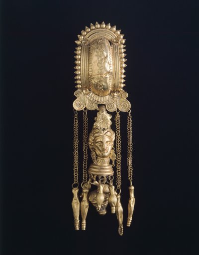 Oorbel, uit Todi (Umbrië). Etruskische beschaving, 4e eeuw v.Chr. door Etruscan