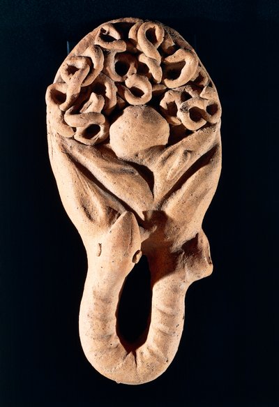 Terracotta votiefoffer dat een darm voorstelt, Etruskische beschaving door Etruscan