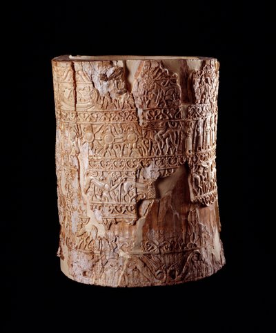 Etruskische beschaving: ivoren ciborium uit het graf van Pania a Chiusi, Italië - 7e eeuw v.Chr. door Etruscan