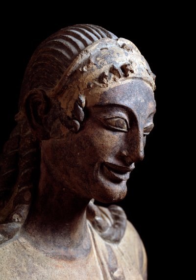 Hoofd van Apollo uit Veio (detail) door Etruscan