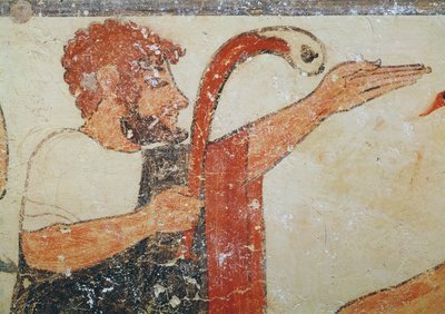 Hoofd van de augur, uit het graf van de Auguren, ca.530-20 v.Chr. door Etruscan
