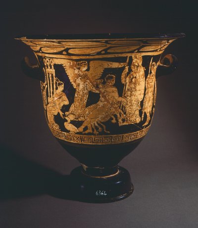 Krater door de Nepi-schilder. Roodfigurige keramiek uit Corchiano (Lazio). Etruskische beschaving, 4e eeuw v.Chr. door Etruscan