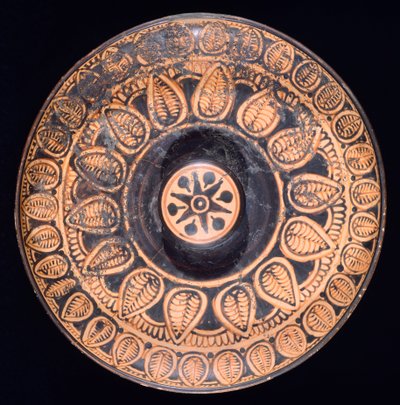 Patera. Roodfigurige aardewerk uit Spina (Emilia Romagna). Etruskische beschaving, 4e eeuw v.Chr. door Etruscan