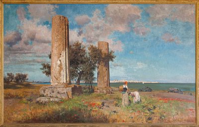 De tempel van Jupiter in Syracuse door Ettore de Maria Bergler