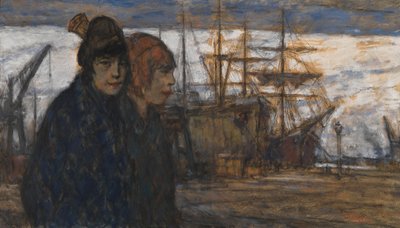Vrouwen in de haven door Eugeen van Mieghem