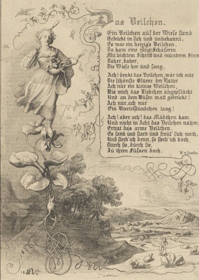 Waterlelie, Viola, Koning van Thule, de wraak van de bloemen door Eugen Napoleon Neureuther