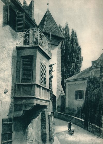 Een rustig hoekje van Merano, Zuid-Tirol, Italië, 1927 door Eugen Poppel