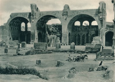 Basiliek van Maxentius en Constantijn in het Forum Romanum, Rome, Italië, 1927 door Eugen Poppel