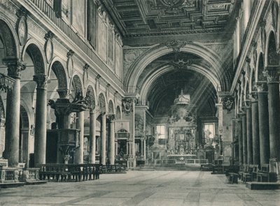 Interieur van de Basiliek van Santa Maria in Ara Coeli op de Capitolijnse heuvel, Rome, Italië door Eugen Poppel