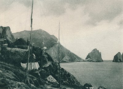 Marina Piccola met vogelvangersnetten, Capri, Italië, 1927 door Eugen Poppel