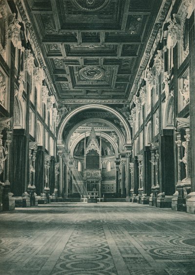 Schip van de Basiliek San Giovanni in Laterano, Rome, Italië, 1927 door Eugen Poppel