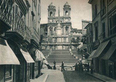 Spaanse Trappen en Trinita dei Monti Kerk, Rome, Italië, 1927 door Eugen Poppel