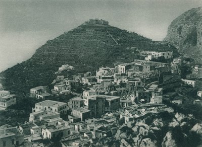 Uitzicht op Capri met Monte Tiberio, Italië, 1927 door Eugen Poppel