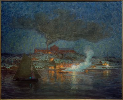 Olie fabriek in Rökar door Eugen Prinz von Schweden