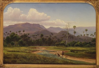 Berglandschap bij Jamboroo, Victoria door Eugen von Guerard