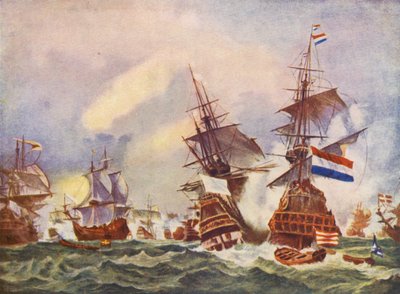 Een Zeeslag bij Texel door Eugene (after) Isabey