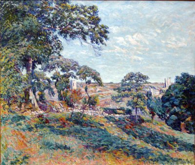 Uitzicht op Corzant, Creuse, ca. 1910 door Eugene Alluaud