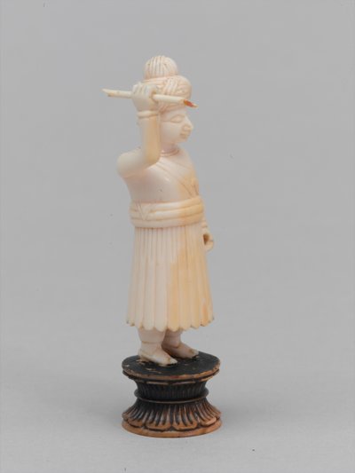 Zwarte pion, schaakstuk, India door Eugene Antoine Samuel Lavieille