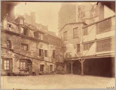 Herberg Het Witte Paard, rue Mazet 5 door Eugène Atget
