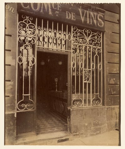 Cabaret, rue du Four 10 door Eugène Atget