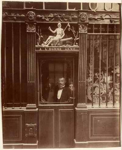 Café, rue des Blancs-Manteaux 25 door Eugène Atget