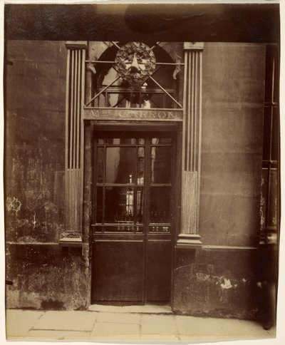 Uithangbord Rue Notre-Dame de Bonne Nouvelle door Eugène Atget