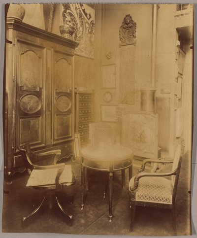 Innenraum von Herrn C., Dekorateur Wohnungen, Rue du Montparnasse door Eugène Atget