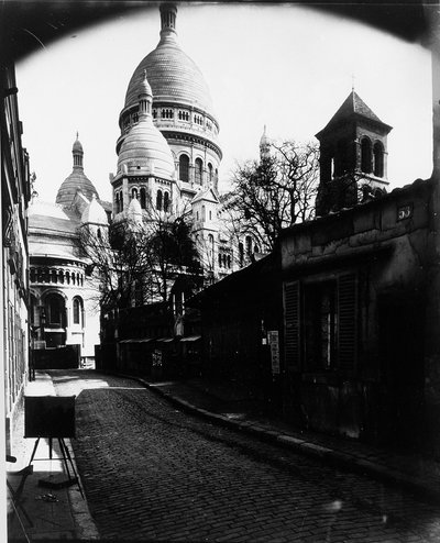 Parijs, de Basiliek van het Heilig Hart, ca. 1900 door Eugène Atget