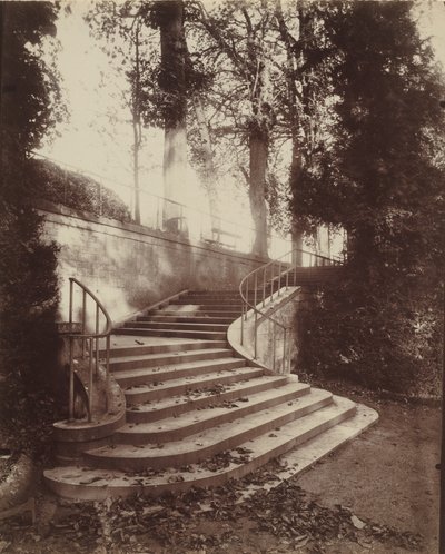 De Trappen van Saint-Cloud,1906 (foto) door Eugène Atget