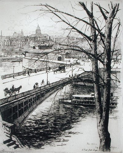 Pont St. Louis, uit Du Ier au XXeme: Les Arondissements de Paris..., gepubliceerd 1903 door Eugene Bejot