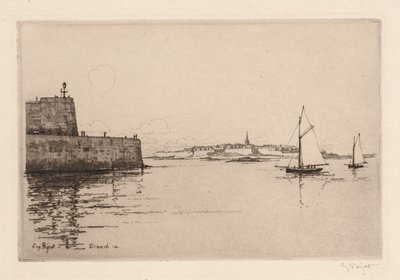 Saint-Malo Gezien vanaf Dinard door Eugene Bejot